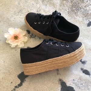 Steve Madden Hampton 78 black platform shoes